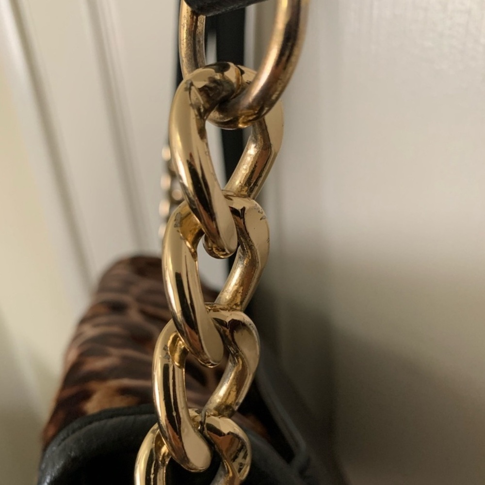 Michael Kors Leopard Print Crossbody Bag with Gold Accents - Picture 3 of 8